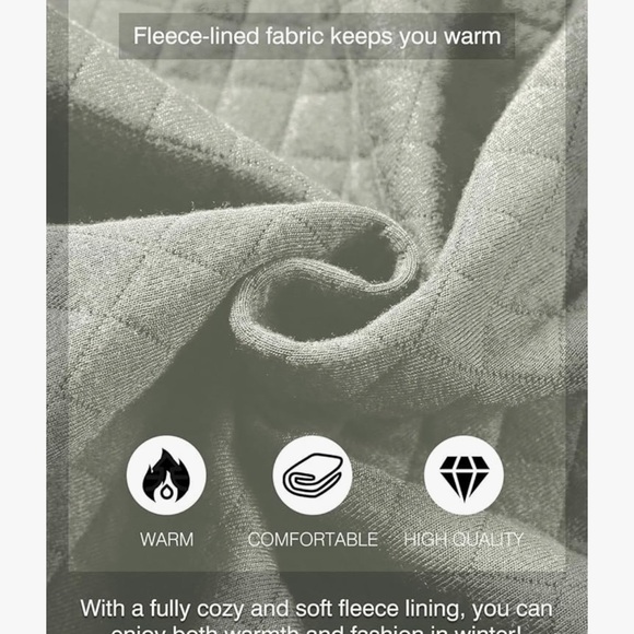 JMIERR Mens Fall Fashion Quarter Button Pullover Quilted w/kangaroo pockets - Picture 5 of 8